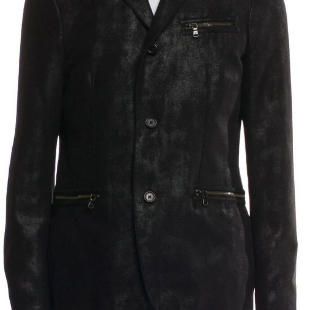 John Varvatos Faux Suede Jacket Size 40